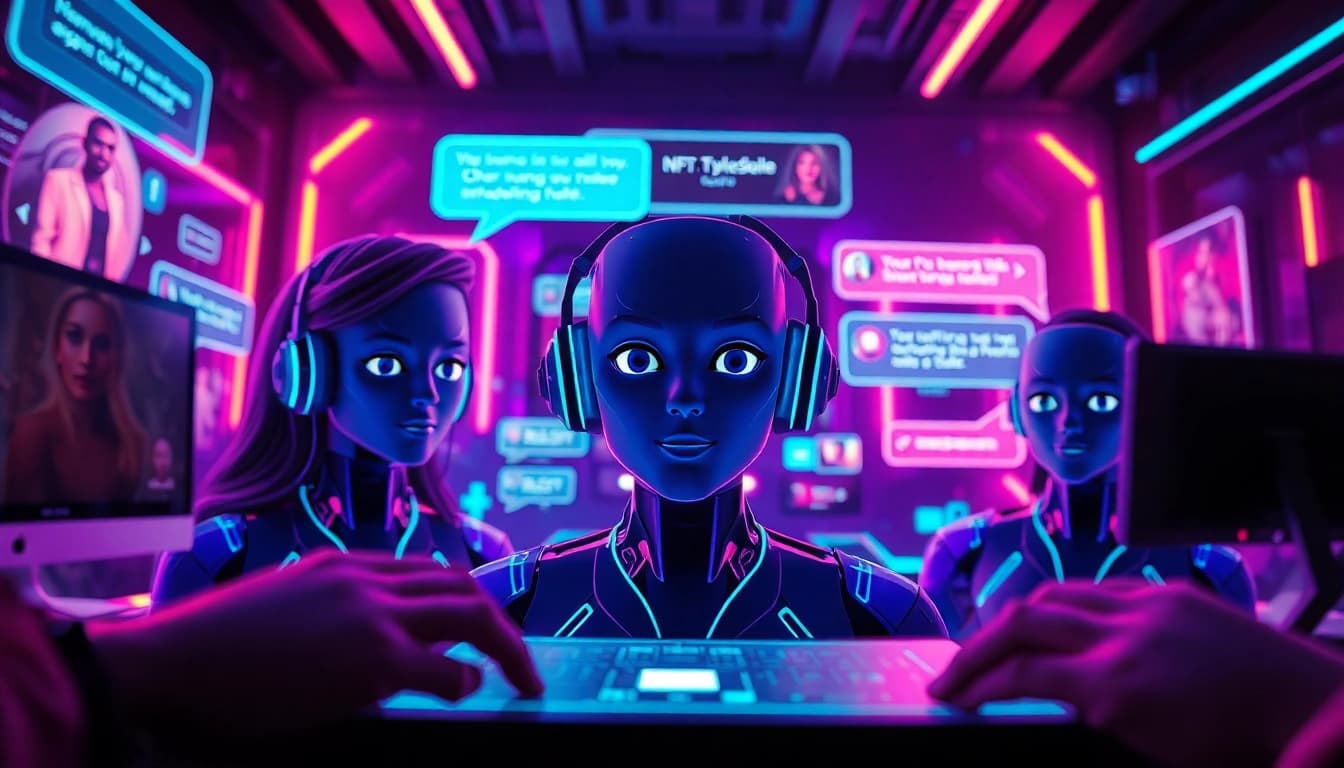 Engage with crushonai's innovative AI characters in a vibrant digital chat room.