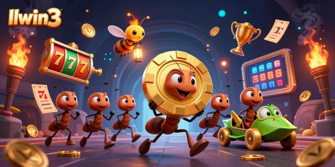 Experience thrilling gaming action at llwin3 with ants on a heist for massive poker chips under a firefly's guidance.