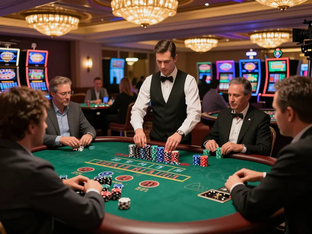Players enjoying an exhilarating game of blackjack at MM88 casino, showcasing strategic gameplay and vibrant atmosphere.