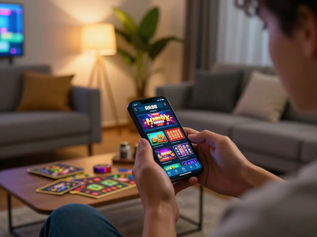 Engage with the variety available on Trang game RR88 via mobile app, showcasing different gaming options.