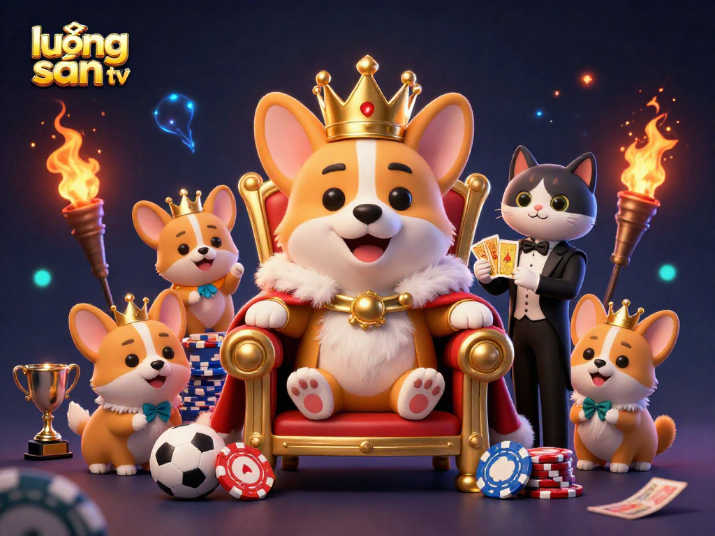 Bet on lương sơn tv with vibrant sports betting elements in a dynamic, cartoon-themed illustration.