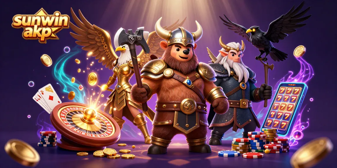 Spin the reels with sunwin apk featuring captivating 3D casino characters and action-packed elements.