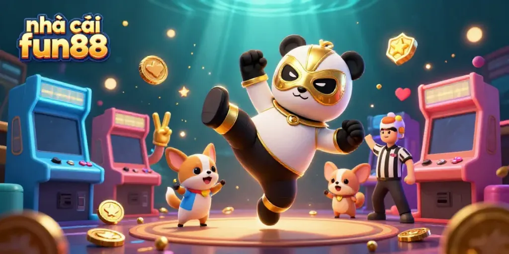 Engage with nhà cái fun88 through exhilarating gambling scenes featuring spirited characters and vibrant gaming elements.