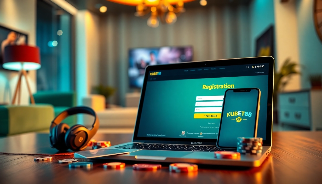 Register quickly and easily with KUBET88 - vibrant gaming setup showcasing user-friendly registration.